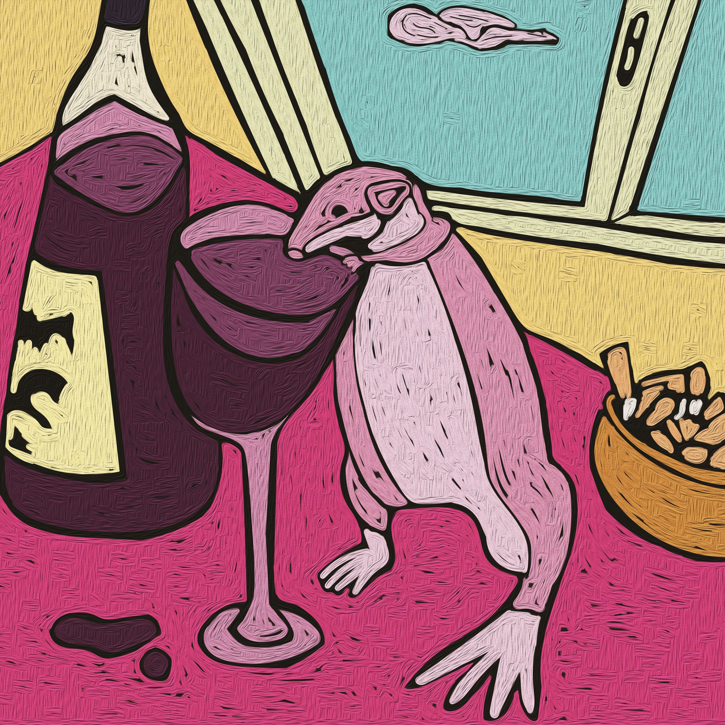 What Do Animals Understand About Death?, editorial illustration by Cintia Bonino
